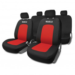 Set of seat covers Sparco Sport Black/Red