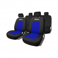 Set of seat covers Sparco Sport Black/Blue