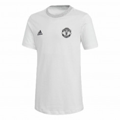 Детская футбольная рубашка с коротким рукавом Adidas Manchester United, белая