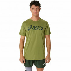 Мужская зеленая футболка Asics Core Top в стиле милитари с коротким рукавом