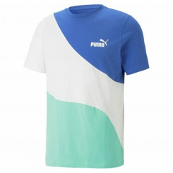 Men's Puma Power Cat Blue Short Sleeve T-Shirt