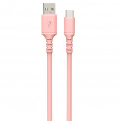 USB A - USB-C Cable DCU Pink 1 m