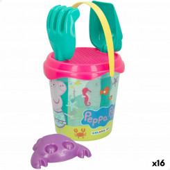 Set of beach toys Peppa Pig Ø 18 cm (16 Units)