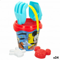 Set of beach toys Mickey Mouse Ø 14 cm Plastic (24 Units)