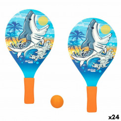 Пляжные лопатки с шариком Active Shark 19,5 x 38 см (24 шт.)