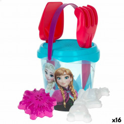 Set of beach toys Frozen Elsa & Anna Ø 18 cm (16 Units)