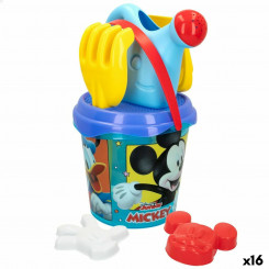 Set of beach toys Mickey Mouse Ø 18 cm (16 Units)