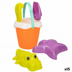 Set of beach toys Colorbaby Ø 18 cm polypropylene (15 Units)