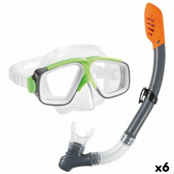 Snorkeling Goggles and Snorkel Intex Surf Rider Kids (6 Units)
