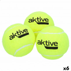 Tennis balls Active Pro 3 Pieces, parts Yellow 6 Units