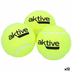 Tennis balls Active 3 Pieces, parts Yellow 12 Units