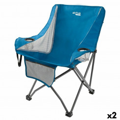 Folding camping chair Aktive Blue 48 x 86 x 50 cm (2 Units)