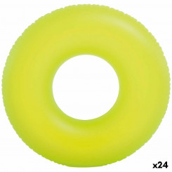 Inflatable Floating Donut Intex Neon 91 x 91 cm (24 Units)