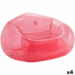 Надувное кресло для бассейна Intex Beanless Transparent Pink 137 x 74 x 127 см (4 шт.)