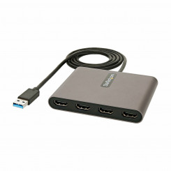 Адаптер USB 3.0-HDMI Startech USB32HD4 Must Hall Mitmevärviline 1 м
