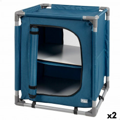 Camping cabinet Active Blue Folding 56 x 66 x 46 cm 2 Units