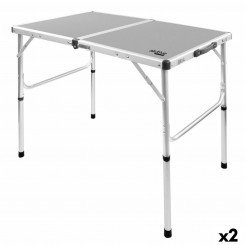 Folding folding table Active Camping Gray 90 x 70 x 60 cm (2 Units)