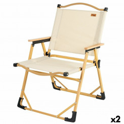 Folding camping chair Aktive Sabana Muld 47 x 77 x 51 cm (2 Units)