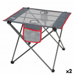 Folding folding table Active Camping Gray 62 x 50 x 50 cm (2 Units)
