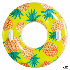 Inflatable Floating Donut Intex Tropical Fruits Ø 107 cm (12 Units)