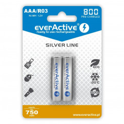 Rechargeable Batteries EverActive EVHRL03-800 AAA R03 1.2 V 3.7 V (2 Units)