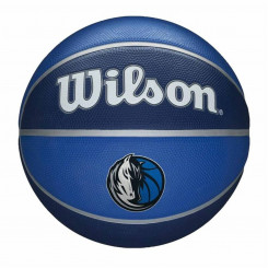 Баскетбольный мяч Wilson Nba Team Tribute Dallas Mavericks, синий, натуральный каучук, один размер 7