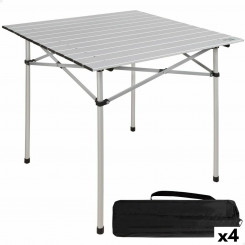 Folding folding table Aktive Silver Aluminum 70 x 70 x 70 cm (4 Units)