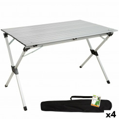 Folding folding table Aktive Silver Aluminum 110 x 70 x 70 cm (4 Units)