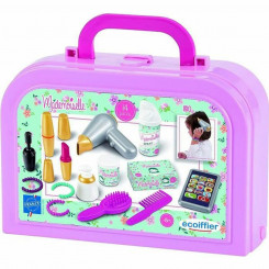 Lapse juuksurikomplekt Ecoiffier Retro Beauty Suitcase + 18 kuud 14 Osad