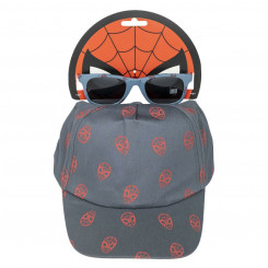 Mütsi ja päikeseprillide komplekt Spider-Man 2 Tükid, osad Hall (54 cm)