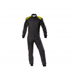 Racing overalls OMP FIRST EVO Black/Yellow 58 cm