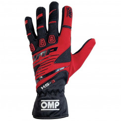 Karting Gloves OMP KS-3 Punane/Must XXS
