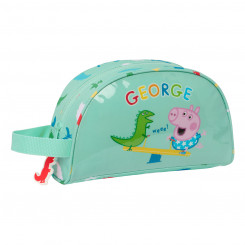 Bag for school supplies Peppa Pig George Mint green 26 x 16 x 9 cm