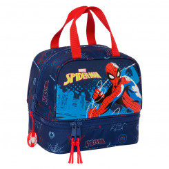 Lunch box Spider-Man Neon Sea blue 20 x 20 x 15 cm