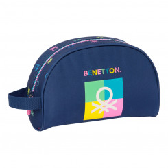 Bag for school supplies Benetton Cool Navy blue 28 x 18 x 10 cm