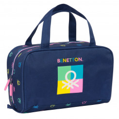 Bag for school supplies Benetton Cool Navy blue 31 x 14 x 19 cm