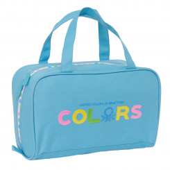 Bag for school supplies Benetton Spring Sky blue 31 x 14 x 19 cm