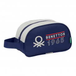 Bag for school supplies Benetton Varsity Gray Navy blue 26 x 15 x 12 cm