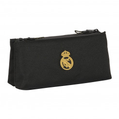 Bag for school supplies Real Madrid CF Black Sports 22 x 10 x 8 cm
