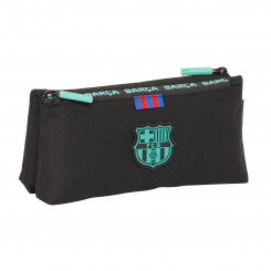 Bag for school supplies FC Barcelona Black Sports 22 x 10 x 8 cm