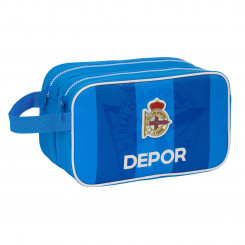 Bag for school supplies RC Deportivo de La Coruña Blue Sports 26 x 15 x 12.5 cm