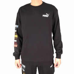 Sweatshirt without hood, men's Puma Repeat Graphic Black