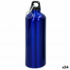 Бутылка для воды Aktive 750 мл Карабиновый крючок Алюминий 7 x 25 x 7 см (24 шт.)