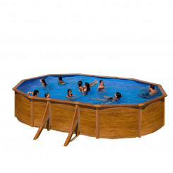 Pool Detachable Gre Pacific KIT500W Oval Wood 500 x 300 x 120 cm
