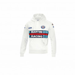 Sweatshirt with hood, men's Sparco Martini Racing White