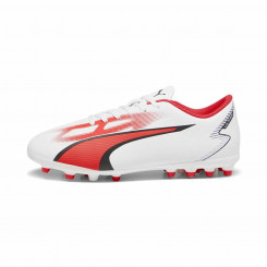 Children's soccer shoes Puma Ultra Play MG White Red