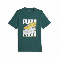 Short Sleeve T-Shirt Men's Puma Graphiccs Sneaker Green