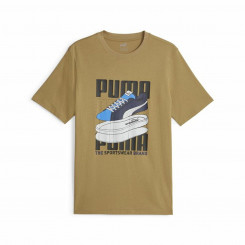 Short Sleeve T-Shirt Men's Puma Graphiccs Sneaker Brown