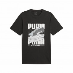 Short Sleeve T-Shirt Men's Puma Graphiccs Sneaker Black