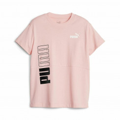 Детская футболка с коротким рукавом Puma Power Colorblock Salmon Pink